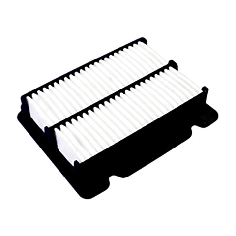 Automotive air filter cell: pleated filter media held by an injection-moulded frame