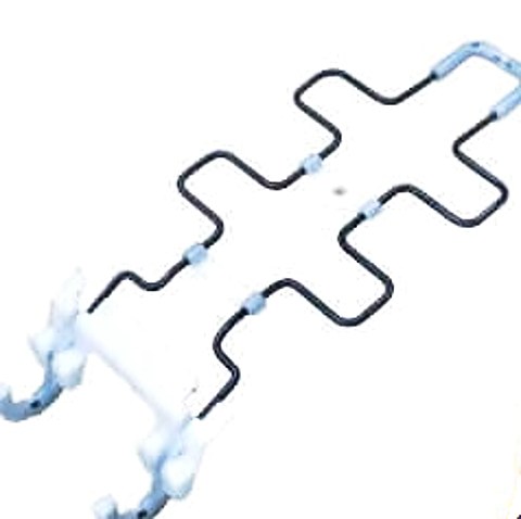 Spring wire with overmoulded plastic clips
