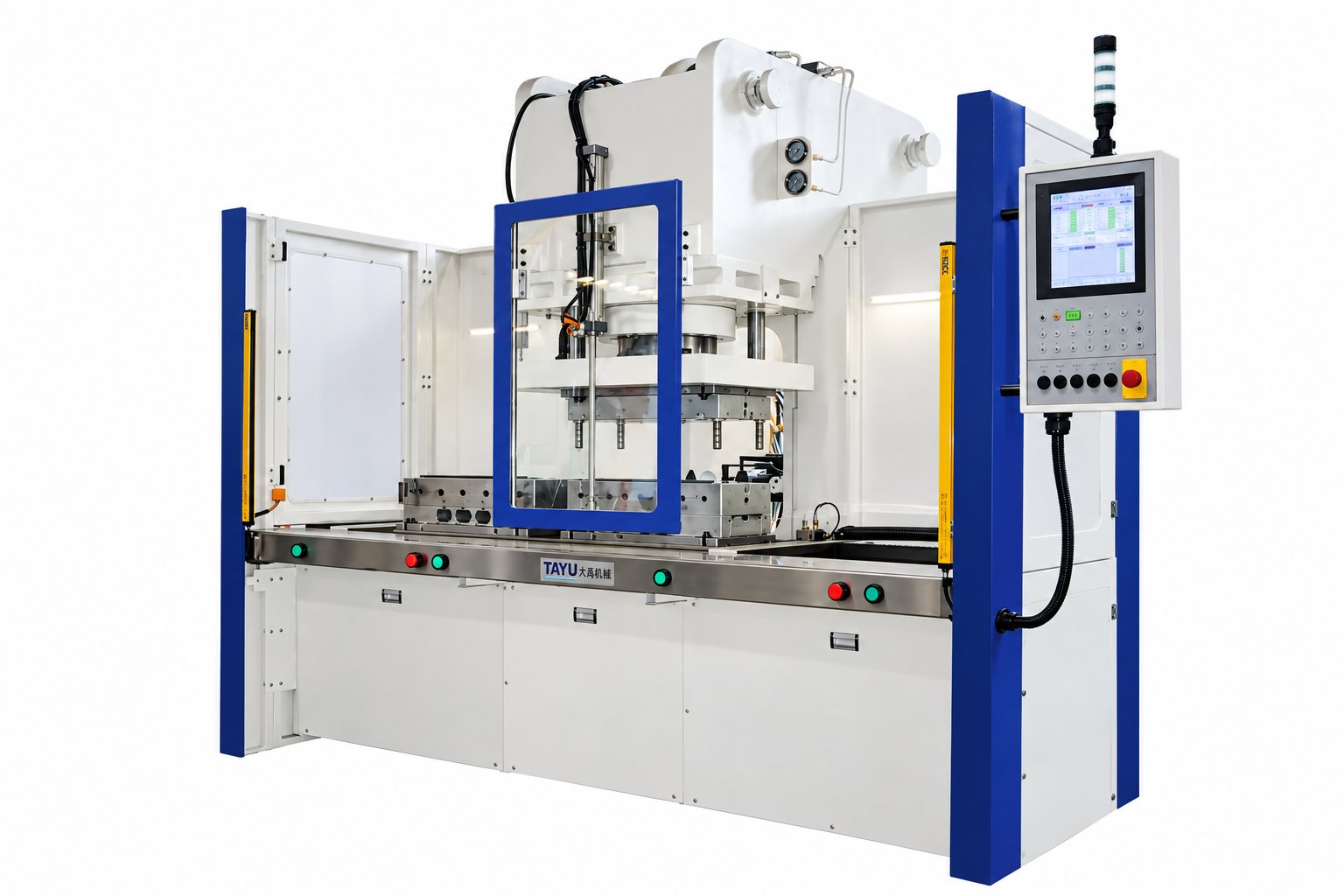 TAYU TY-DS double slide vertical injection moulding machine with the long shuttle table