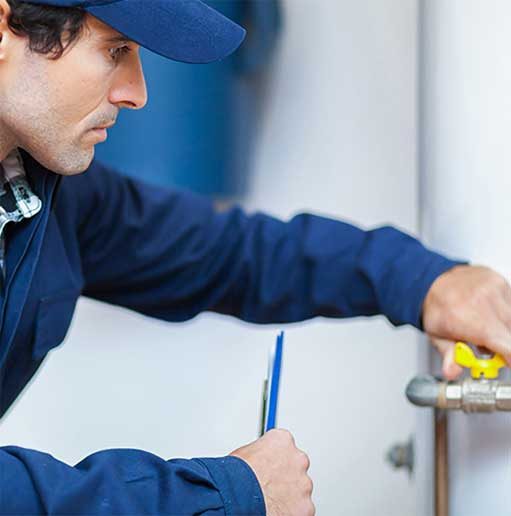 Technician carrying out maintenance work